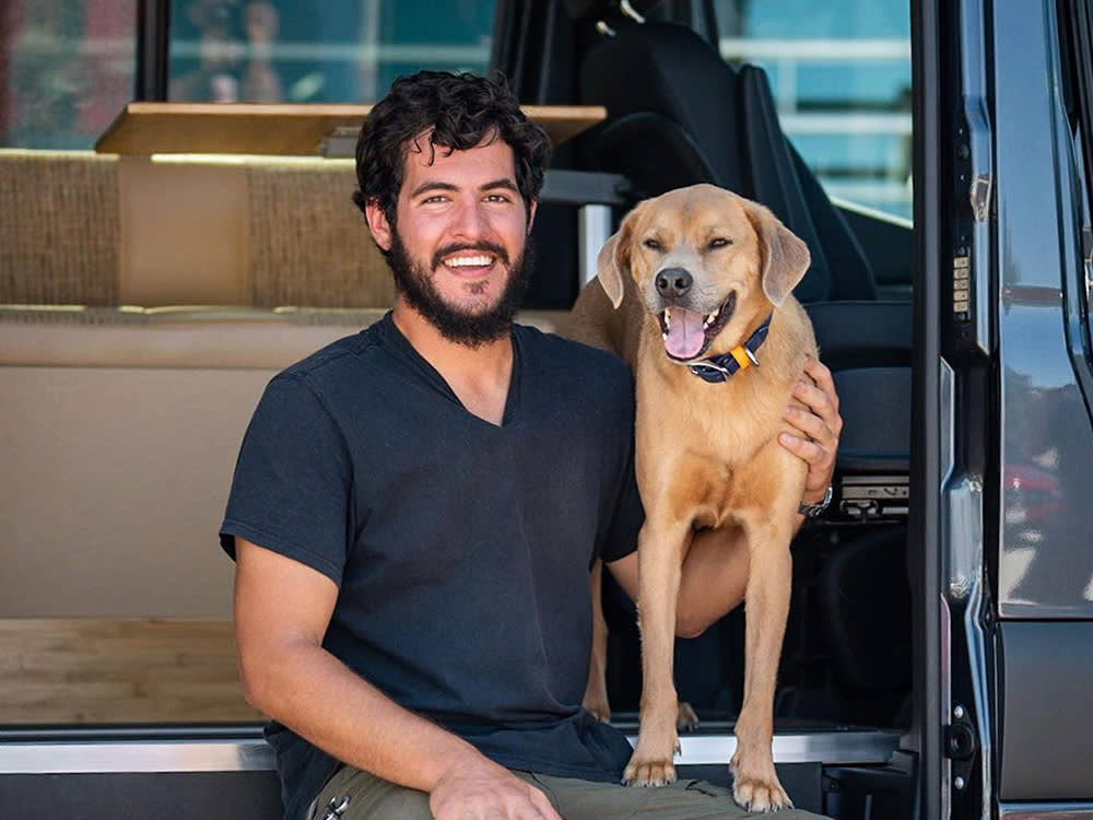 Henry Friedman with his dog