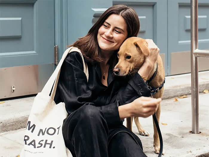 Lauren Singer with her dog